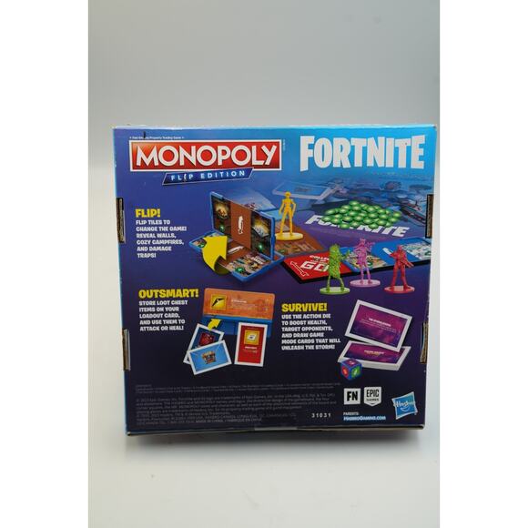 Monopoly Flip Edition Fortnite Board Game - Picture 2 of 2